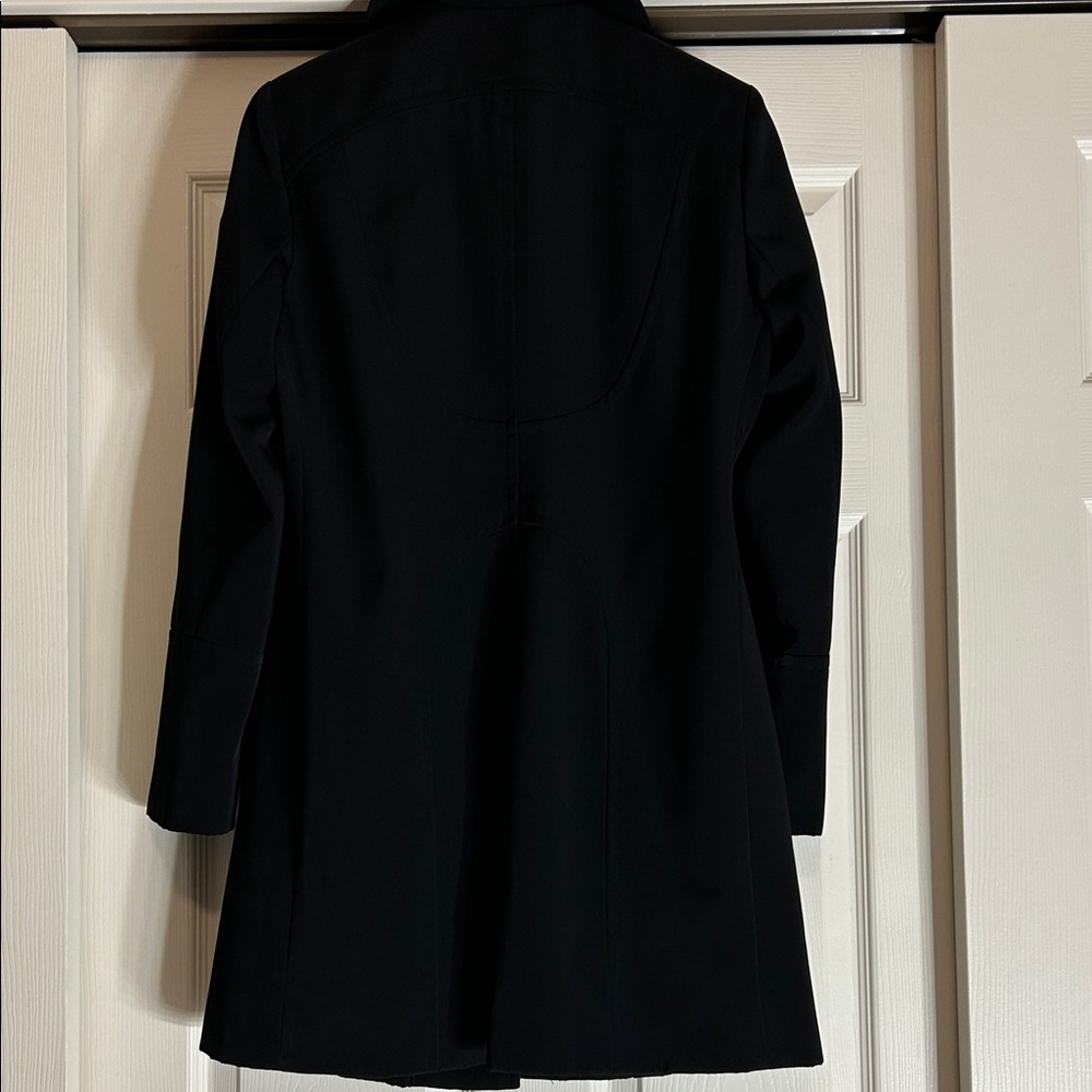 Anne Klein Women's Elegant Black Trench Coat Size Small - Picture 3 of 10